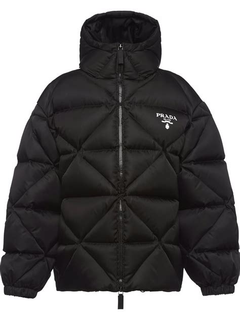 prada nylon zip-up jacket|Prada re nylon down jacket.